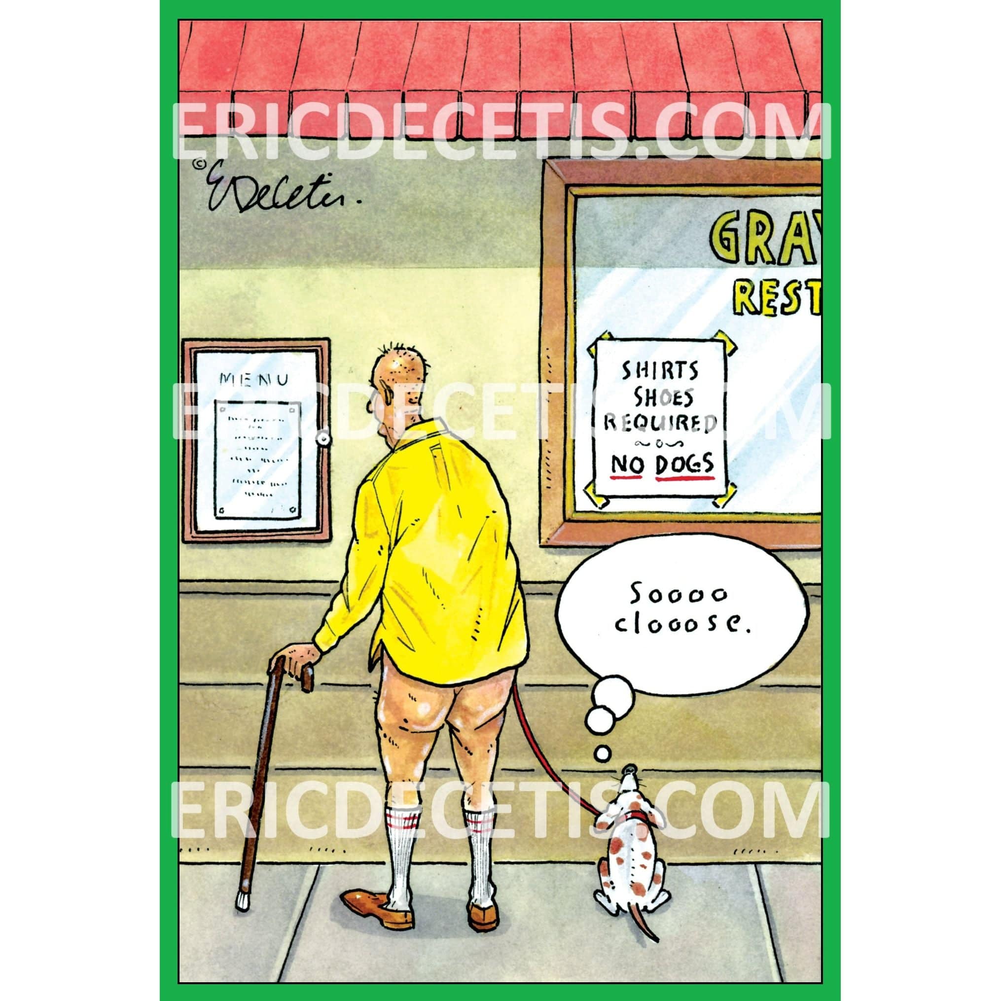No Dogs birthday card by Pictura featuring colorful dog illustrations, suitable for celebrating birthdays in everyday card style.